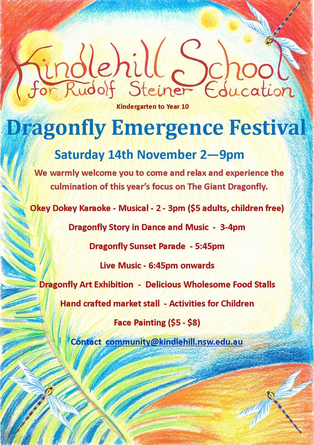 2015 Emergence Festival poster with programme