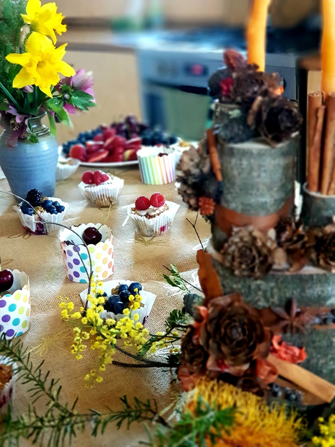 Seasonal wattle and celebratory treats honour the shared purpose and warm community heart of Kindlehill.