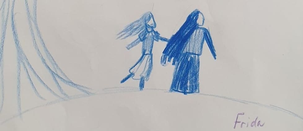 Children sleuthing for signs of spring together, connecting with the seasonal rhythms of the local Blue Mountains landscape.