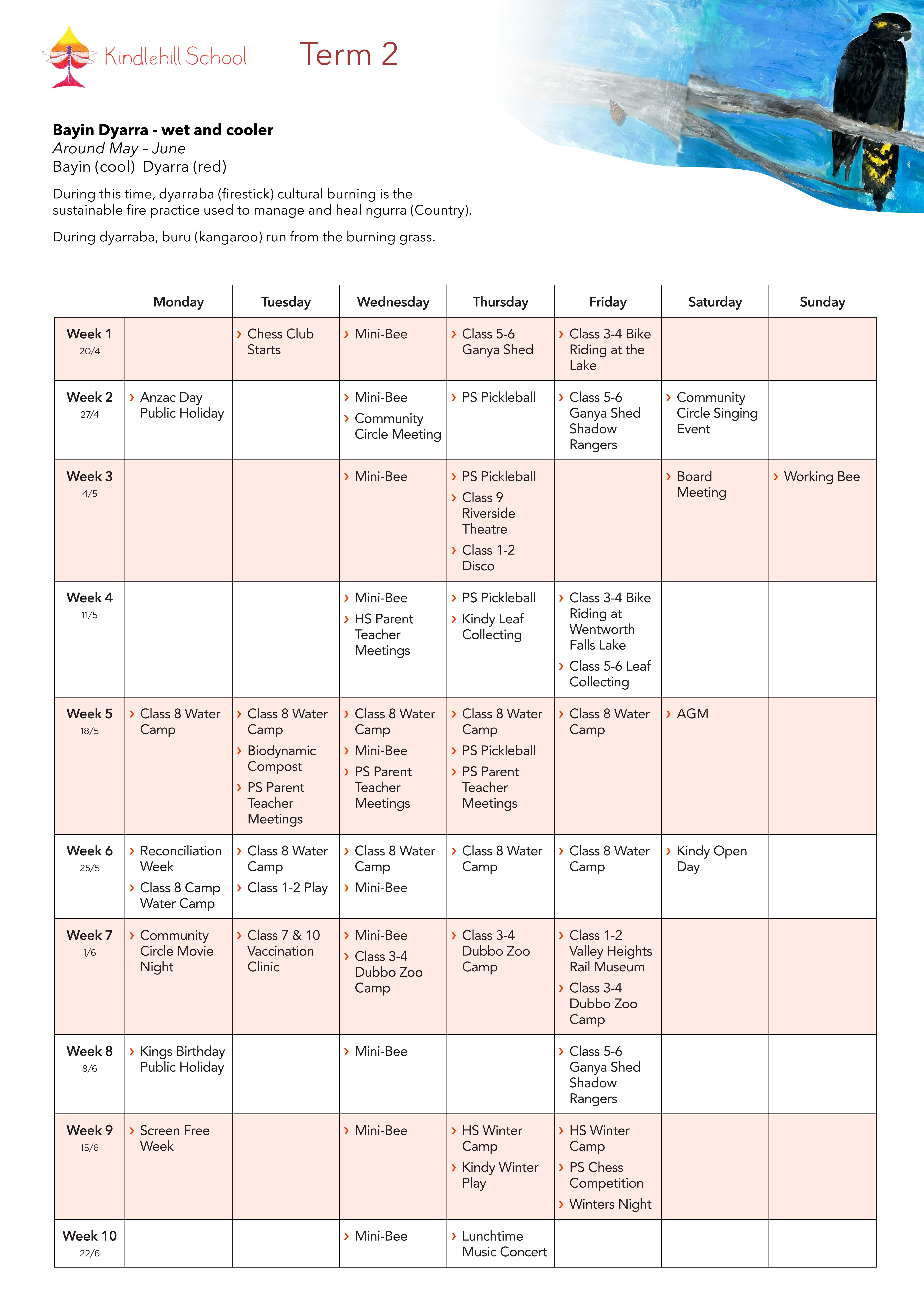Kindlehills seasonal rhythm integrates community service, outdoor education, and honouring Country within a purposeful whole-of-child learning journey.