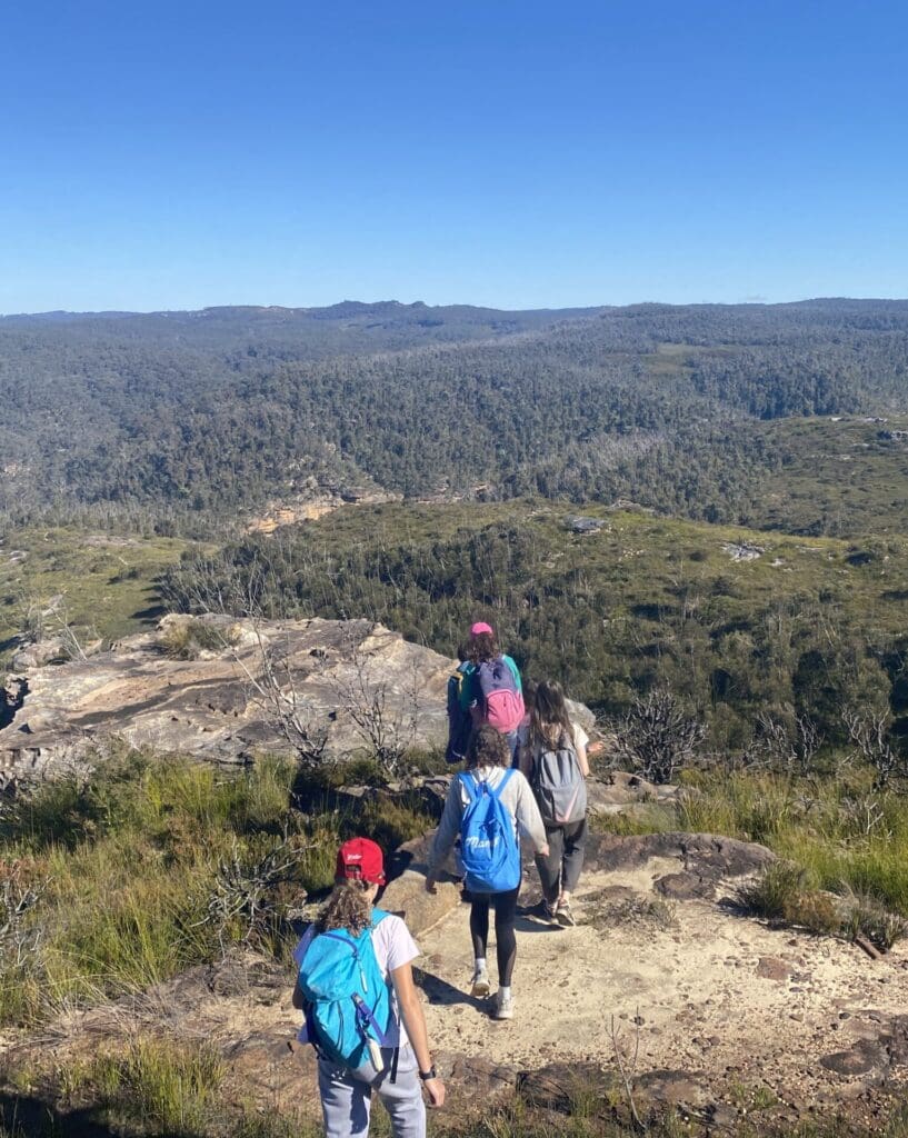 Students connect with Country and build resilience while walking the rugged tracks of the wild Blue Mountains bushland.