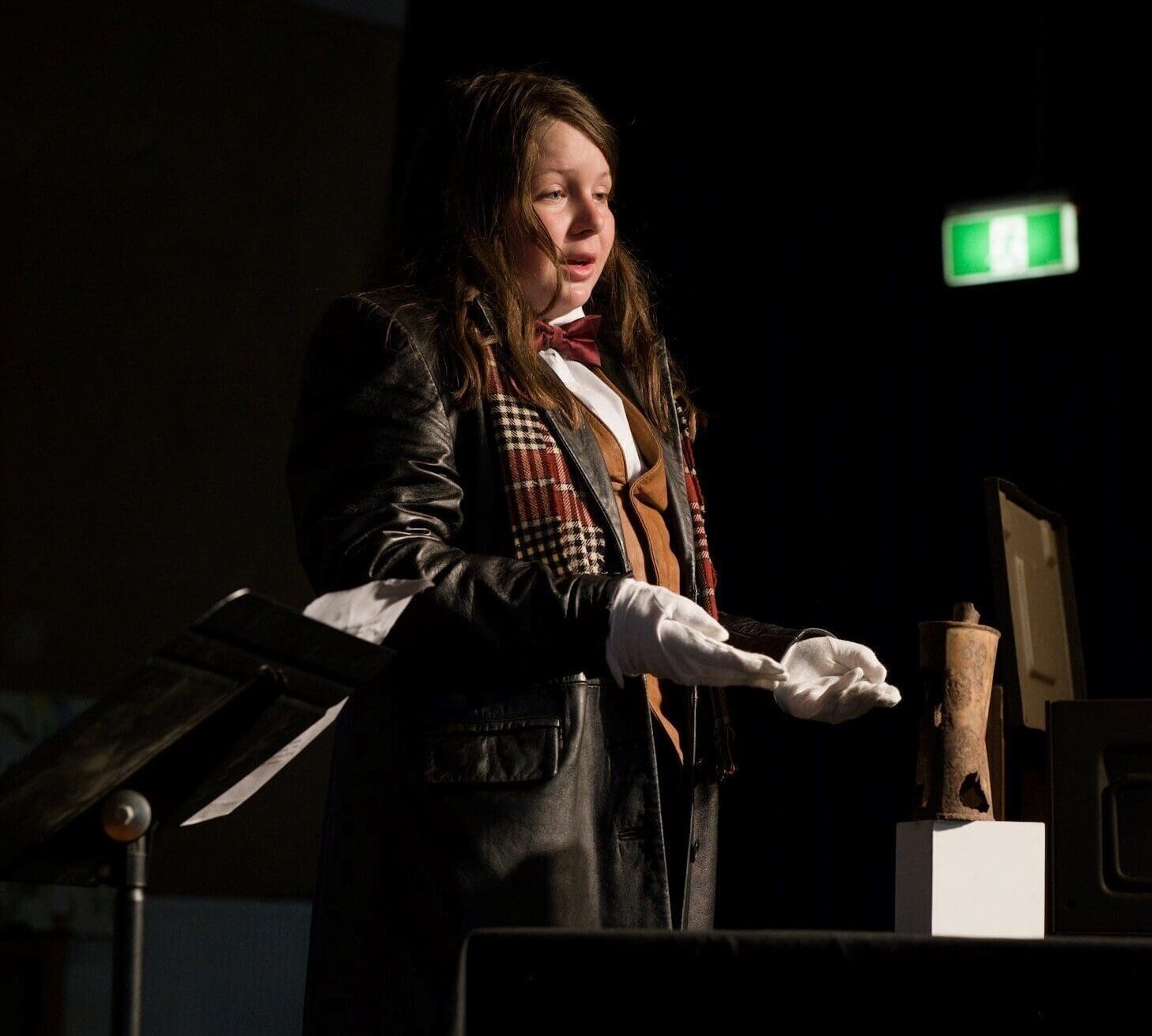 A student explores their unique path, awakening imagination through theatrical performance and confident storytelling.