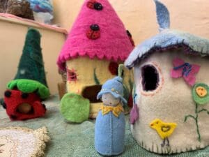 Handcrafted felt figures and colourful dwellings awaken imagination, connecting heart and hands to natures gentle rhythms.